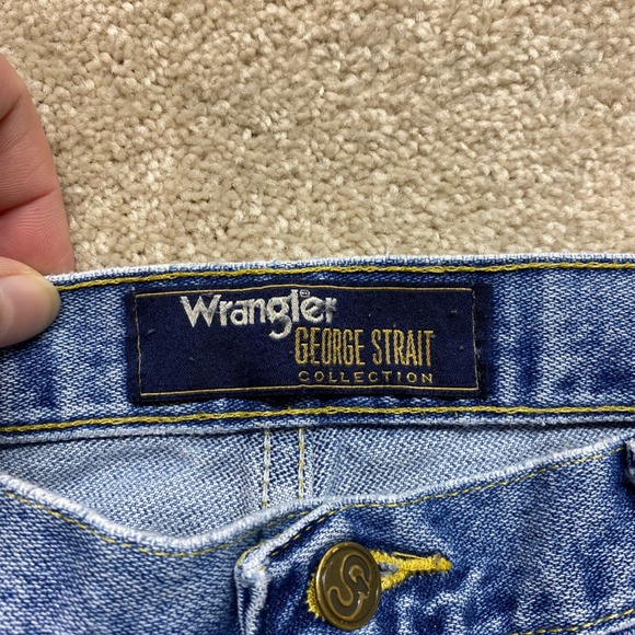 Wrangler George Strait Collection Denim Jeans Mens 38x30 Blue Western Wear - Picture 2 of 11